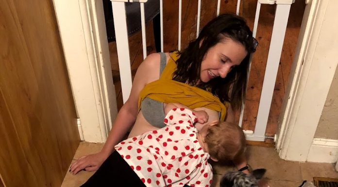 mother breastfeeding her toddler, preparing to wean