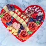 charcuterie on a heart shaped plate, Fun Valentine's Day Gift Ideas